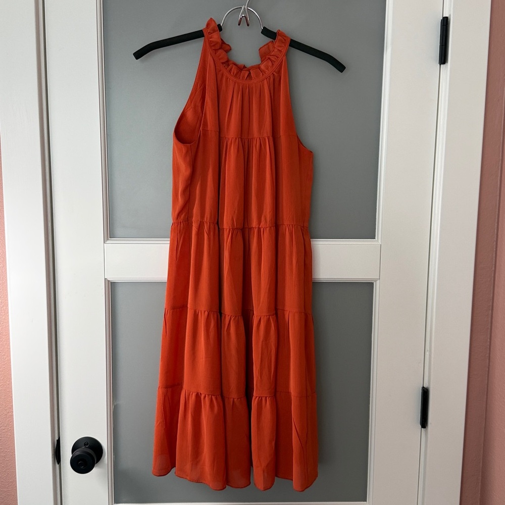 Kirundo Orange Ruffle dress